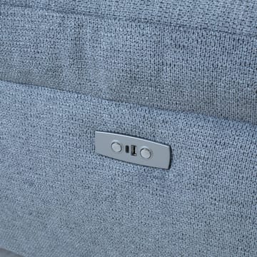 Hjørnesofa HOME4YOU Luzern elektrisk recliner Blågrå Højre hjørne - blågrå - Møbler - Sofaer - Recliner sofaer
