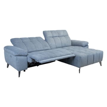 Hjørnesofa HOME4YOU Luzern elektrisk recliner Blågrå Højre hjørne - blågrå - Møbler - Sofaer - Recliner sofaer