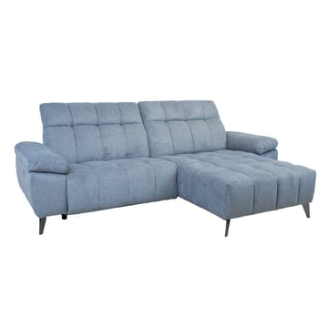 Hjørnesofa HOME4YOU Luzern elektrisk recliner Blågrå Højre hjørne - blågrå - Møbler - Sofaer - Recliner sofaer