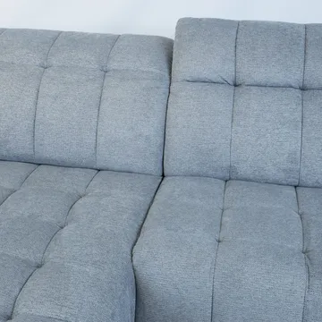 Hjørnesofa HOME4YOU Luzern elektrisk recliner Blågrå Venstre hjørne - blågrå - Møbler - Sofaer - Recliner sofaer