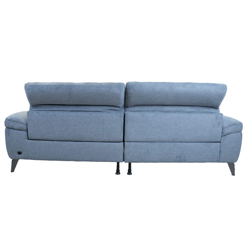 Hjørnesofa HOME4YOU Luzern elektrisk recliner Blågrå Venstre hjørne - blågrå - Møbler - Sofaer - Recliner sofaer