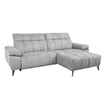 Hjørnesofa HOME4YOU Luzern elektrisk recliner Lysegrå Højre hjørne - lysegrå - Møbler - Sofaer - Recliner sofaer