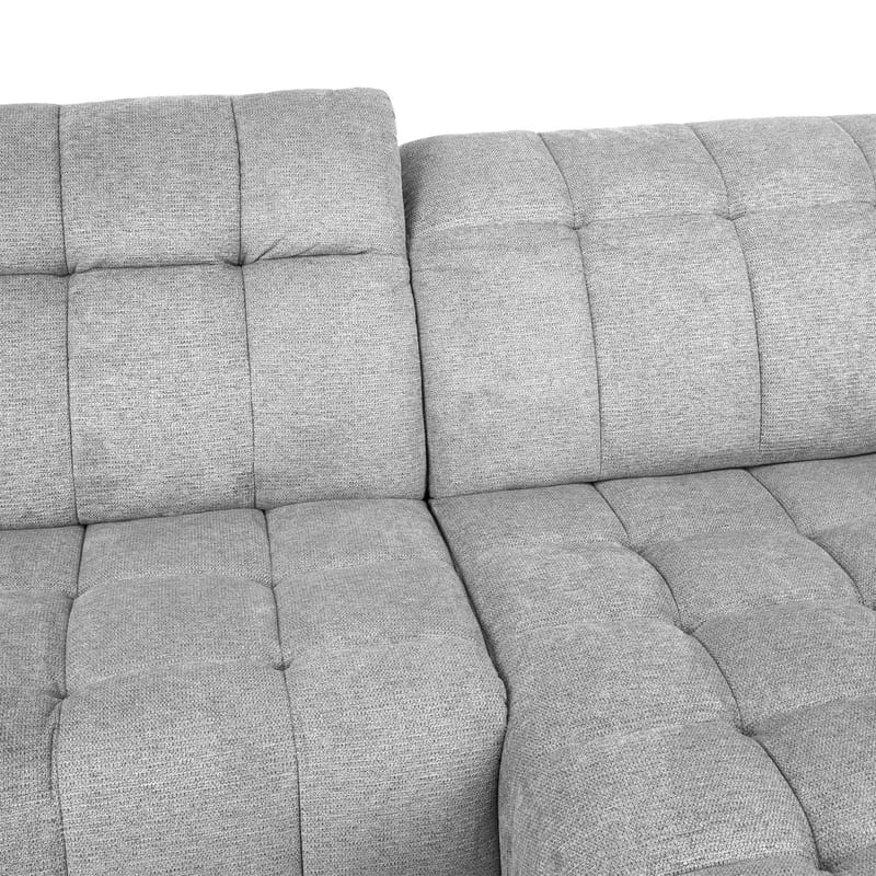 Hjørnesofa HOME4YOU Luzern elektrisk recliner Lysegrå Højre hjørne - lysegrå - Møbler - Sofaer - Recliner sofaer