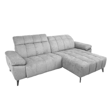 Hjørnesofa HOME4YOU Luzern elektrisk recliner Lysegrå Højre hjørne - lysegrå - Møbler - Sofaer - Recliner sofaer