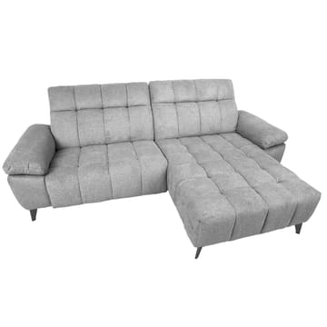 Hjørnesofa HOME4YOU Luzern elektrisk recliner Lysegrå Højre hjørne - lysegrå - Møbler - Sofaer - Recliner sofaer