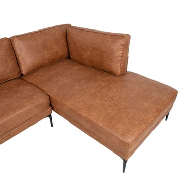 Hjørnesofa HOME4YOU Sofia brun Højre hjørne - brun - Møbler - Sofaer - Lædersofaer