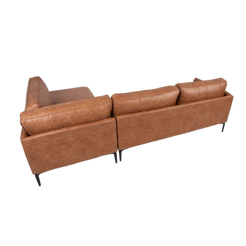 Hjørnesofa HOME4YOU Sofia brun Højre hjørne - brun - Møbler - Sofaer - Hjørnesofa