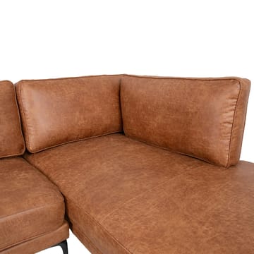 Hjørnesofa HOME4YOU Sofia brun Højre hjørne - brun - Møbler - Sofaer - Lædersofaer