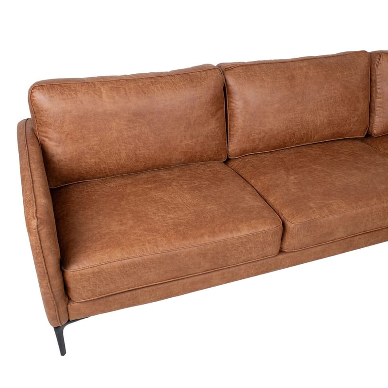 Hjørnesofa HOME4YOU Sofia brun Højre hjørne - brun - Møbler - Sofaer - Hjørnesofa