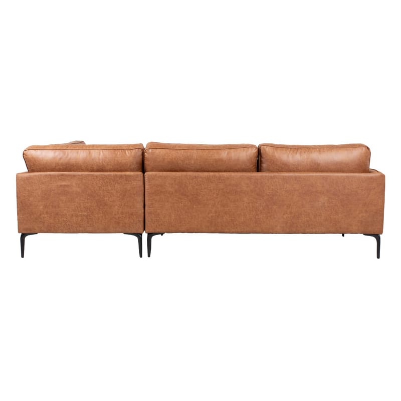 Hjørnesofa HOME4YOU Sofia brun Højre hjørne - brun - Møbler - Sofaer - Hjørnesofa