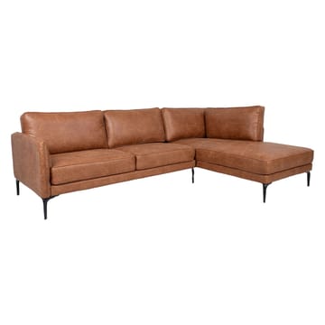 Hjørnesofa HOME4YOU Sofia brun Højre hjørne - brun - Møbler - Sofaer - Lædersofaer