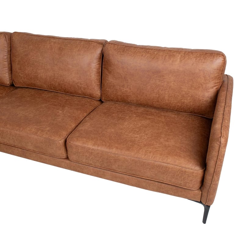 Hjørnesofa HOME4YOU Sofia brun Venstre hjørne - brun - Møbler - Sofaer - Hjørnesofa