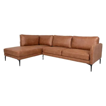 Hjørnesofa HOME4YOU Sofia brun Venstre hjørne - brun - Møbler - Sofaer - Hjørnesofa