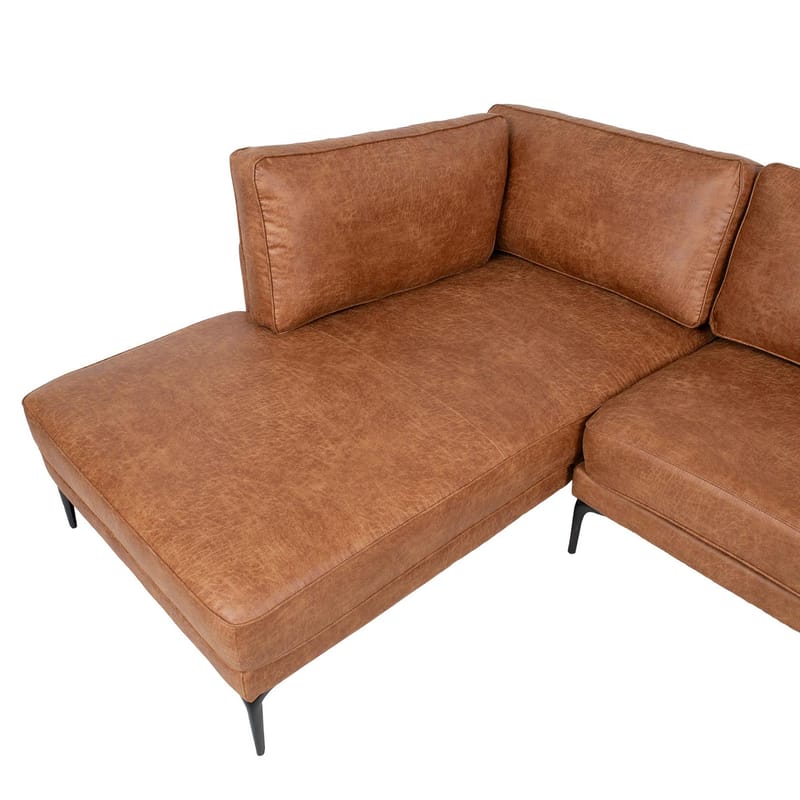 Hjørnesofa HOME4YOU Sofia brun Venstre hjørne - brun - Møbler - Sofaer - Hjørnesofa