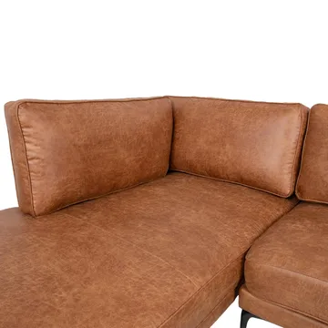 Hjørnesofa HOME4YOU Sofia brun Venstre hjørne - brun - Møbler - Sofaer - Hjørnesofa
