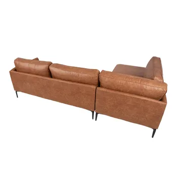 Hjørnesofa HOME4YOU Sofia brun Venstre hjørne - brun - Møbler - Sofaer - Hjørnesofa