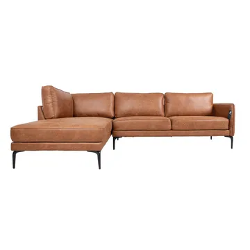 Hjørnesofa HOME4YOU Sofia brun Venstre hjørne - brun - Møbler - Sofaer - Hjørnesofa