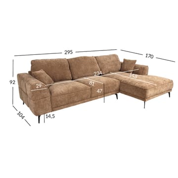 Hjørnesofa Monar Højre - beige - Møbler - Sofaer - Hjørnesofa