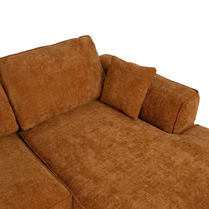 Hjørnesofa Monar Højre - brun - Møbler - Sofaer - Hjørnesofa