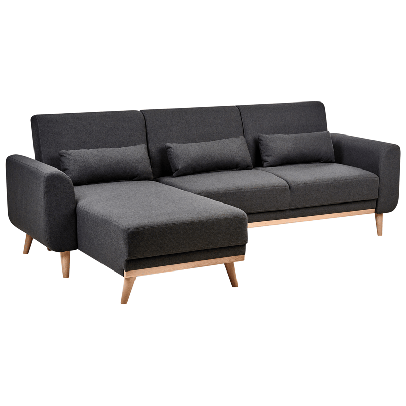 Hjørnesofa Ollsta højrevendt - Sort - Møbler - Sofaer - Sovesofaer