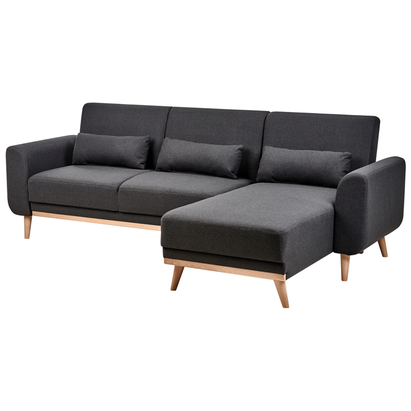 Hjørnesofa Ollsta venstrevendt - Sort - Møbler - Sofaer - Sovesofaer