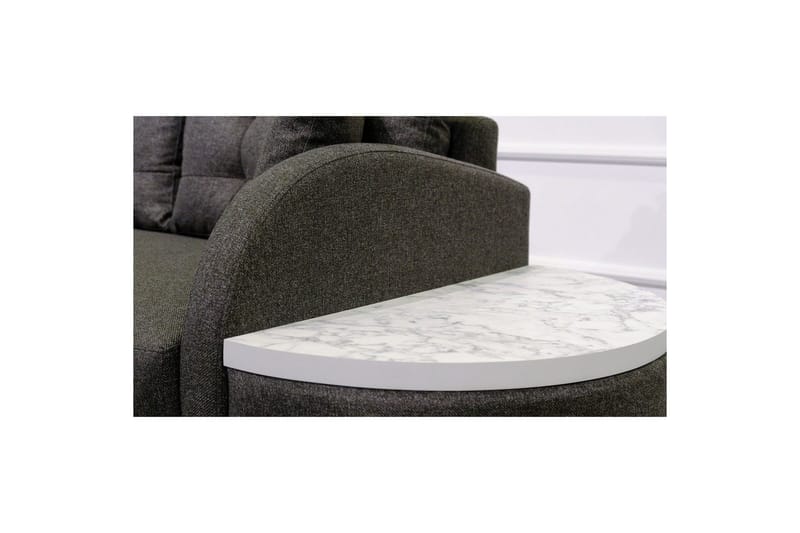 Hjørnesofa-seng Albuferia Hjørne Antracit - Antracit - Møbler - Sofaer - Sofa med chaiselong