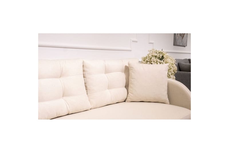 Hjørnesofa-seng Albuferia Hjørne Creme - Creme - Møbler - Sofaer - Sofa med chaiselong