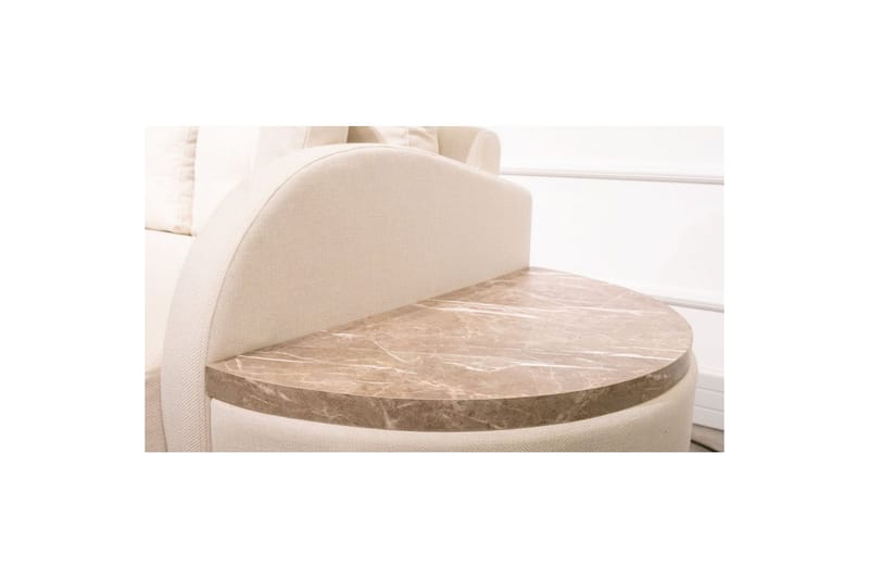 Hjørnesofa-seng Albuferia Hjørne Creme - Creme - Møbler - Sofaer - Sofa med chaiselong