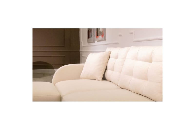 Hjørnesofa-seng Albuferia Hjørne Creme - Creme - Møbler - Sofaer - Sofa med chaiselong