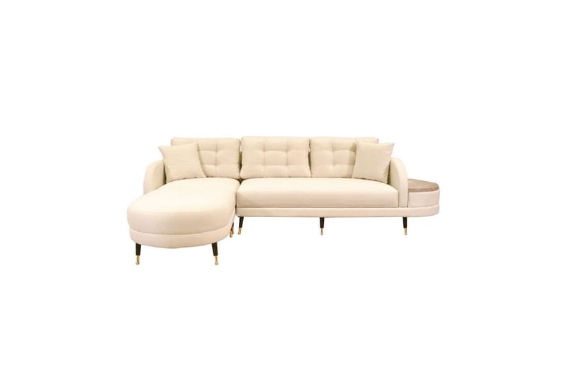Hjørnesofa-seng Albuferia Hjørne Creme - Creme - Møbler - Sofaer - Sofa med chaiselong