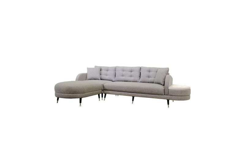 Hjørnesofa-seng Albuferia Hjørne Grå - Grå - Møbler - Sofaer - Sofa med chaiselong