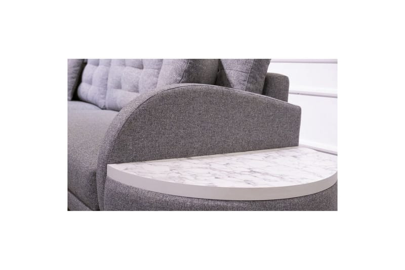 Hjørnesofa-seng Albuferia Hjørne Grå - Grå - Møbler - Sofaer - Sofa med chaiselong