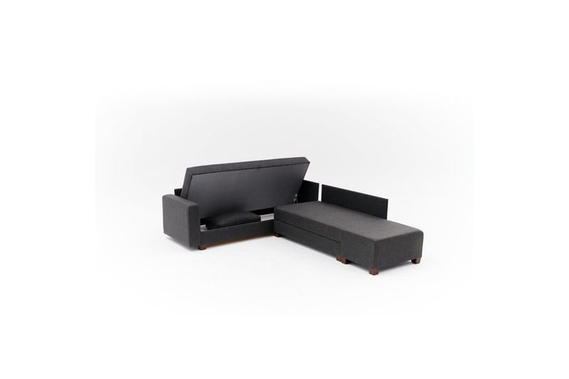 Hjørnesofa-seng Iroulport Højre Antracit - Antracit - Møbler - Sofaer - Sovesofaer
