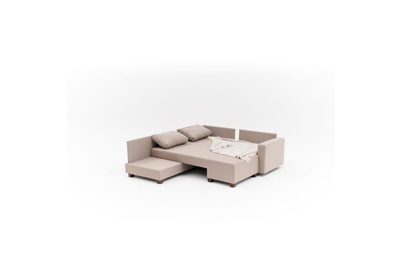 Hjørnesofa-seng Iroulport Venstre Beige - Beige - Møbler - Sofaer - Sovesofaer