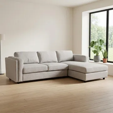 Hjørnesofa Ulnora Højre - Grå - Møbler - Sofaer - Sofa med chaiselong