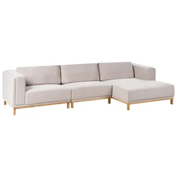 5-personers sofa Veng - Lysebrun - Møbler - Sofaer - Sofa med chaiselong - 4 personers sofa med chaiselong