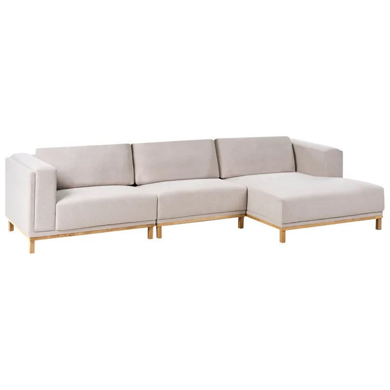 5-personers sofa Veng - Lysebrun - Møbler - Sofaer - Sofa med chaiselong - 4 personers sofa med chaiselong