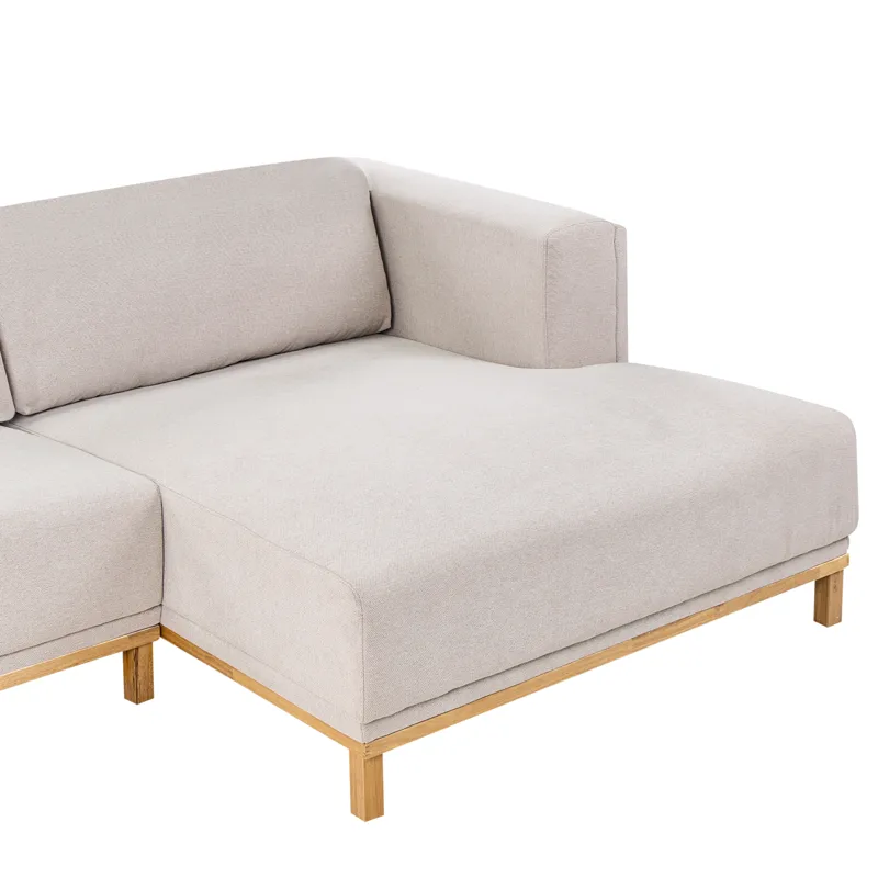 5-personers sofa Veng - Lysebrun - Møbler - Sofaer - Sofa med chaiselong - 4 personers sofa med chaiselong