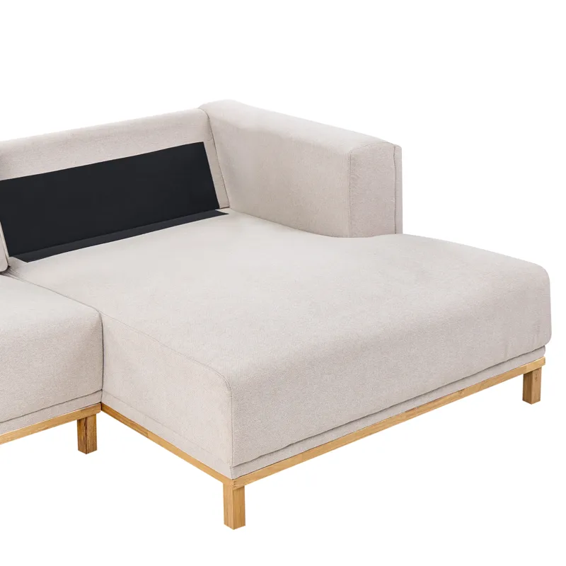 5-personers sofa Veng - Lysebrun - Møbler - Sofaer - Sofa med chaiselong - 4 personers sofa med chaiselong