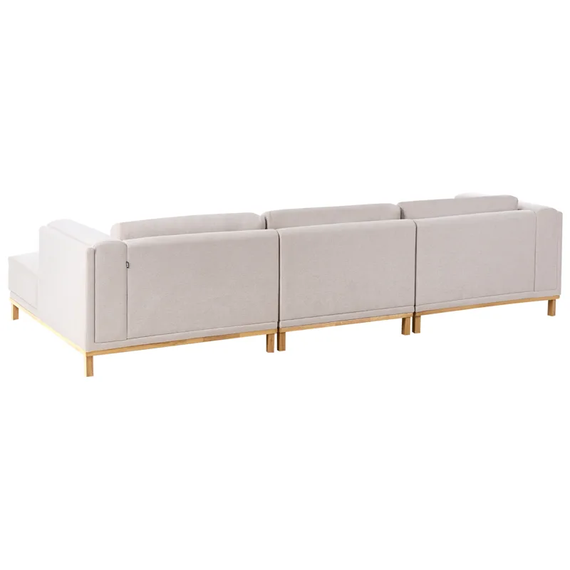 5-personers sofa Veng - Lysebrun - Møbler - Sofaer - Sofa med chaiselong - 4 personers sofa med chaiselong