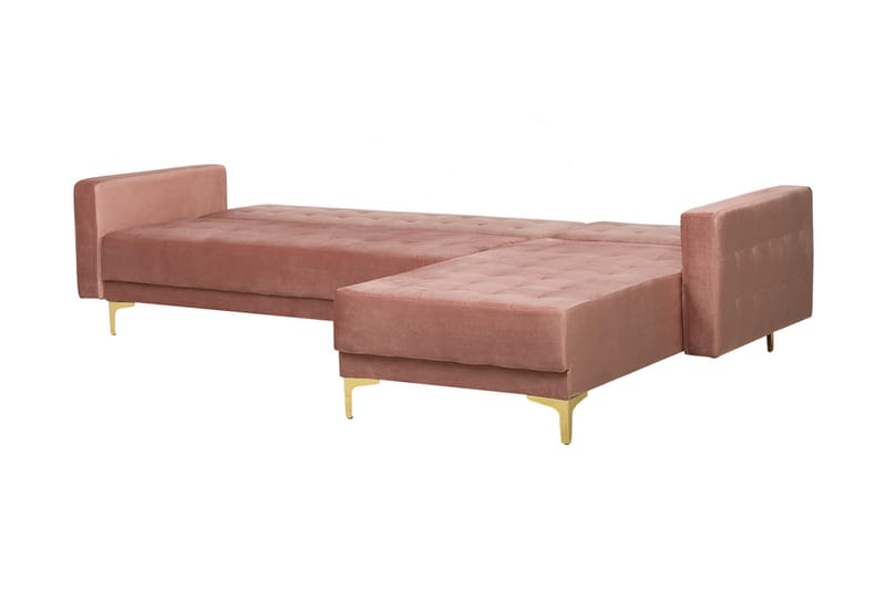 Aberdeen Hjørnesovesofa 267 cm - Lyserød - Møbler - Sofaer - Sovesofaer - Sovesofa chaiselong
