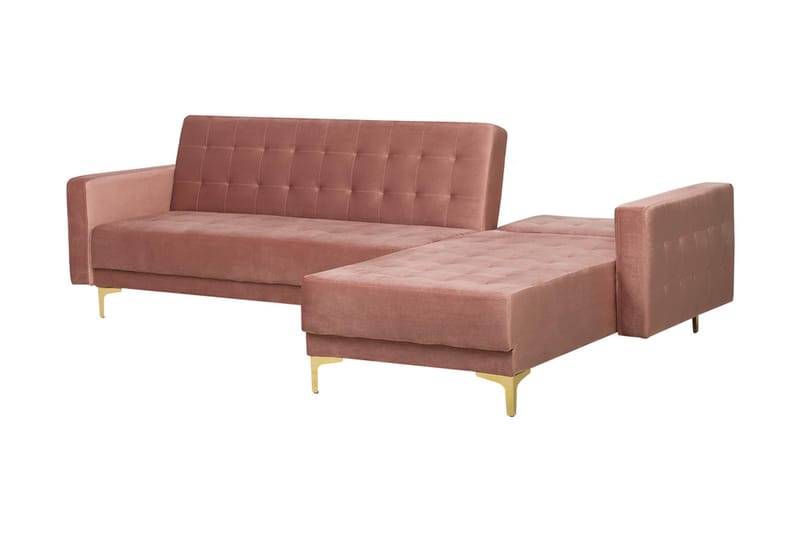 Aberdeen Hjørnesovesofa 267 cm - Lyserød - Møbler - Sofaer - Sovesofaer - Sovesofa chaiselong
