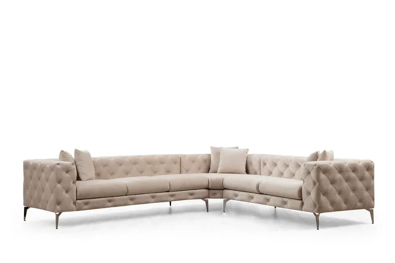 Beachport Stor Hjørnesofa 6-personers L-formet, Beige