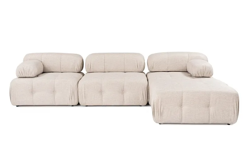 Belgin Hjørnesofa 3-pers - Lysebrun - Møbler - Sofaer - Modulsofaer - Komplet modulsofa