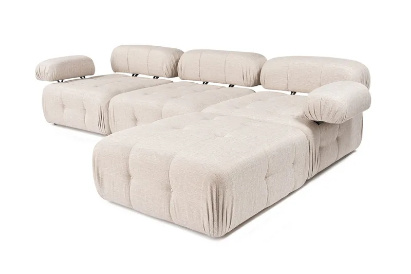 Belgin Hjørnesofa 3-pers - Lysebrun - Møbler - Sofaer - Modulsofaer - Komplet modulsofa