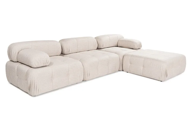 Belgin Hjørnesofa 3-pers - Lysebrun - Møbler - Sofaer - Modulsofaer - Komplet modulsofa