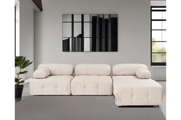 Belgin Hjørnesofa 3-pers - Lysebrun - Møbler - Sofaer - Modulsofaer - Komplet modulsofa