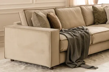 Cloudia hjørnesofa velour - Møbler - Sofaer - Hjørnesofa