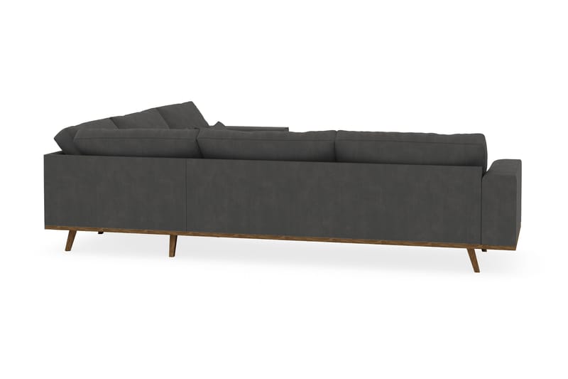 Copenhagen 6-personers L-formet Hjørnesofa i Manchester - Mørkegrå - Møbler - Sofaer - Hjørnesofa