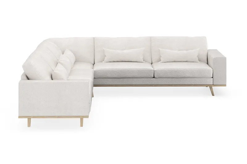 Copenhagen 6-personers L-formet Hjørnesofa i Bouclé - Hvid - Møbler - Sofaer - Hjørnesofa